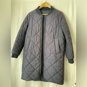OAK + FORT Navy Quilted Jacket